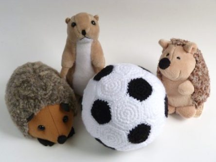 Een voetbal haken voor vaderdag