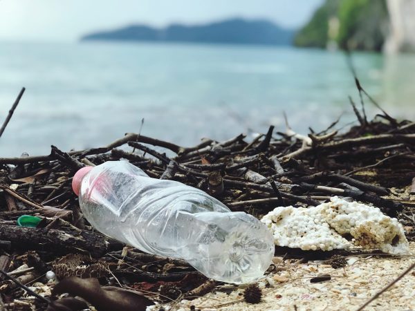 Plastic fles recyclen strand duizend duurzame dingen